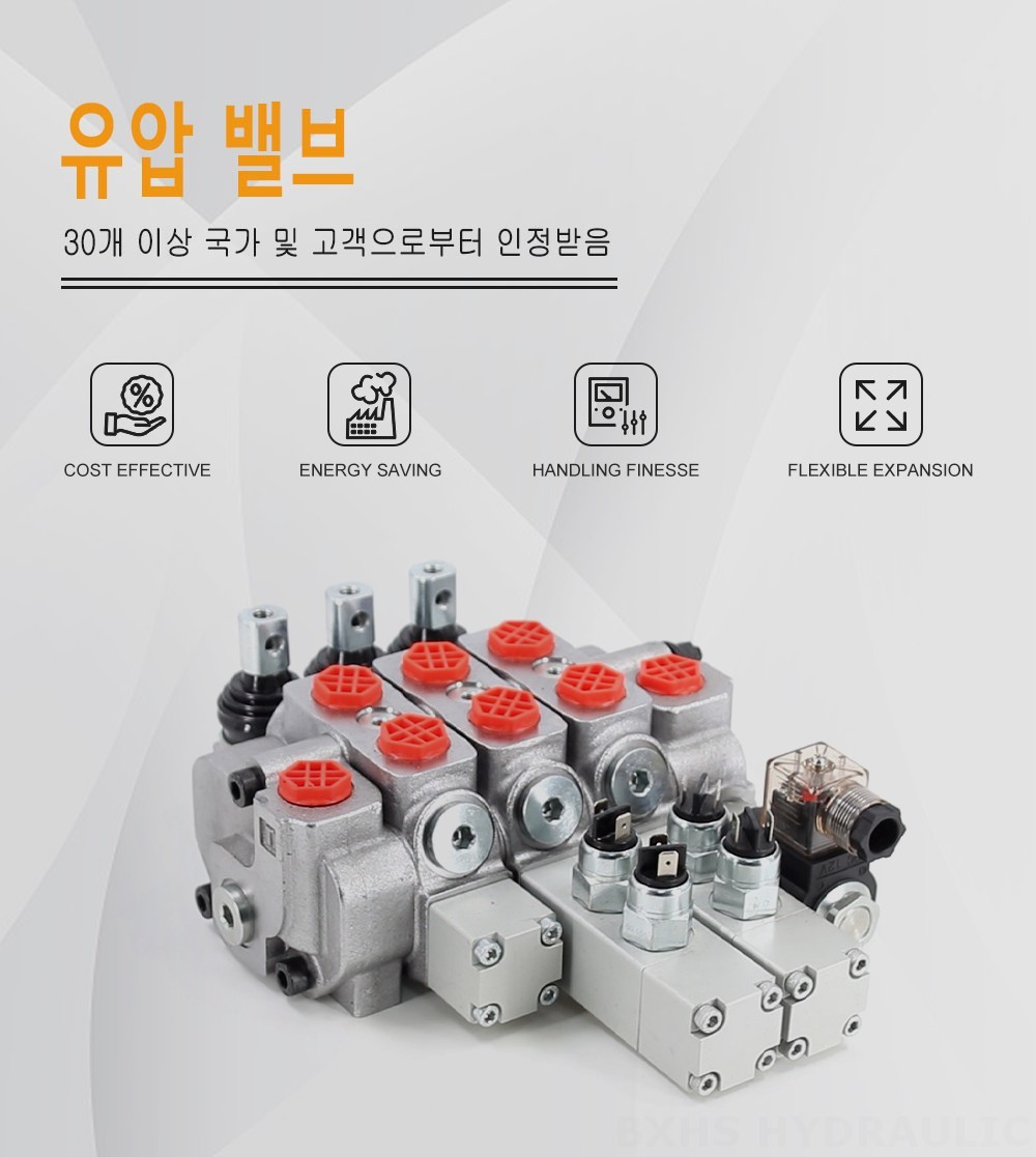 SD6 마이크로 스위치 수동 3 스풀 구역 방향 밸브